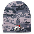 Digital Camo 12" Folded Beanie Hat (Blank)